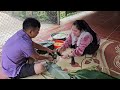 today my husband and i wrapped banh chung to celebrate tet.