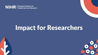 1. Impact for Researchers - What is impact?