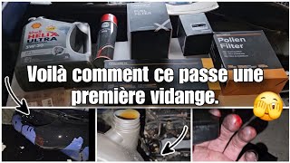 Première vidange! 😍 CATASTROPHE ou FACILE ? (jamais fait de ma vie) Ridex et autres.. Diesel HDI 1.6