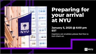 Preparing for Your Arrival at NYU | Spring 2026
