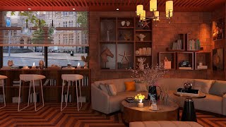 Cozy September Morning | Autumn Coffee Shop Ambience with Relaxing Jazz Music for Work, Study, Relax