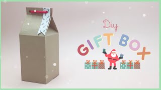 DIY Milk Paper Carton Gift Box Packaging (Merry Christmas and Happy New Year Gift) 🎅🎁