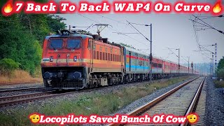 15-In-1 Dangerous WAP4+ICF \u0026 WAP7+LHB Karmabhoomi+Azad Hind At TOP NOTCH | LOCOPILOTS SAVED COW 🔥🔥