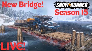 Fixing Bridges And Blockages In SnowRunner Season 15 Oil And Dirt In Quebec Canada!