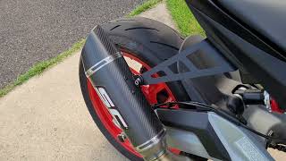 Aprilia Tuono 660 SC-Project Trofeo, full titanium with SC1- R Muffler Sound.