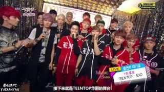 [韓語中字]130906 Music Bank Back Stage Interview - EXO Teen Top