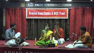 BRAHMA GANA SABHA \u0026 BGS TRUST - Kruthi Bhat Vocal