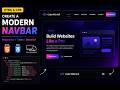 How to create a modern navbar with HTML and CSS