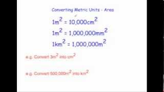 Converting Metric Units of Area