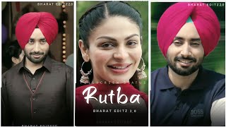 Rutba 💞 Song whatsapp 💫 status | Satinder sartaaj | neeru bajwa | rutba song status #short #trending
