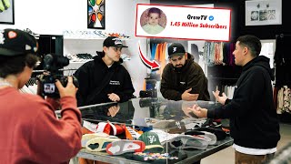 FAMOUS YOUTUBER VISITS OUR NEW SNEAKER STORE! *$50,000 GRAILS on Display *