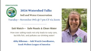 Watershed Talks ~ “Salt Watch— Safe Roads & Clean Water”