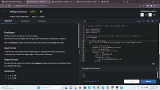 selling insurance || codechef || contest || solutions || starter 102