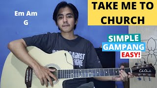 CHORD SIMPLE GAMPANG (Take Me To Church - Hozier) (Tutorial Gitar) Easy Chords! VIRAL TIKTOK