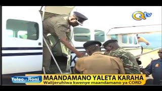 Maafisa wa polisi waliojeruhiwa na waandamanaji Kisumu wawasili kwa ndege Nairobi