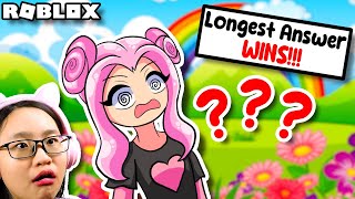 Roblox | Longest Answer Wins - What's the LONGEST answer??!!