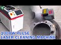 We use 1000W pulse laser cleaning machine to remove paint rust, etc. on metal surface.