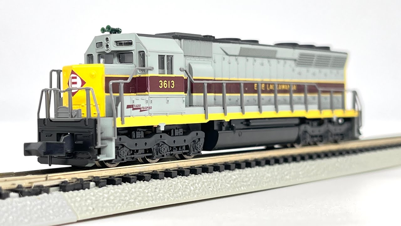 N Scale Kato Erie Lackawanna EMD SD45 Diesel Locomotive Demo - YouTube