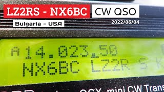 QSO LZ2RS - NX6BC QCX-mini CW decoder // 04.06.2022