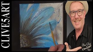 Easy Simple Flower Painting, Acrylic painting for beginners,