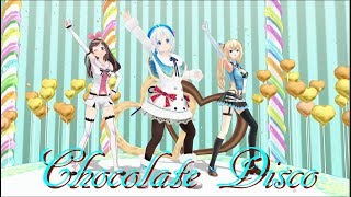 【MMD】  V Tuber三人娘で、Chocolate Disco