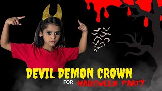 How to make horns EASY DIY Devil horn crown|demon horn headband |instant glitter sheet HORN headband