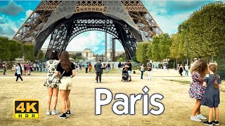 Paris, France - Eiffel Tower - Walking in Paris - 4K 60fps HDR - UHD Walking Adventures