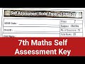 7th Maths Self Assessment Model Paper 1 Answer key 2024 | AP Class 7 Self Assessment Model key