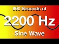 2200hz 2.2khz sine wave test tone 600 seconds 10 minutes