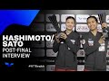 Hashimoto/Sato Post-Final Interview | WTT Star Contender Bangkok 2024