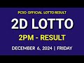 2D LOTTO RESULT TODAY 2PM DRAW December 6, 2024 2D LOTTO AFTERNOON RESULT 1ST DRAW