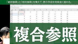 複合参照｜「絶対参照」と「相対参照」を覚えて、表の作成を効率良く進める。【エクセルのスキルアップ】