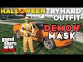 How to Get Halloween Full Orange Tryhard Outfit (NEW Demon Mask) in GTA 5 Online