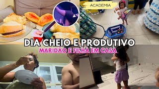 VLOG:MARIDÃO PREPAROU O CAFÉ DA MANHÃ|ALMOÇO NA CUNHADA|ACADEMIA🏋️‍♀️|PÓS TREINO🥣|COMPRINHAS🛍️