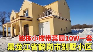 黑龙江省鹤岗市别墅小区，独栋小楼带菜园全款10W一套，水费物业费都免费！【鬼头看房】