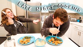 LATE NIGHT COOKING WITH MARISSA & GRIFF: Trying to Make Fried Cod for the First Time!