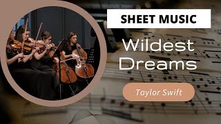Wildest Dreams String Quartet Sheet Music | Taylor Swift | soundtrack by Bridgerton Netflix