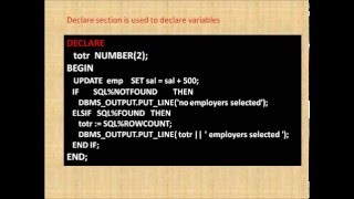 IMPLICIT CURSOR EXAMPLE PL SQL ORACLE PROGRAMMING