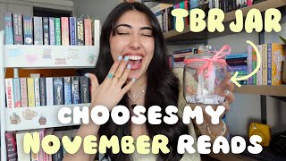 tbr prompt jar picks my November reads 🫙📚*November TBR* 🤎