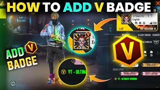 How To Get "V" Badge In Free Fire  #shorts