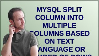 Mysql split column into multiple columns based on text language or number of rows