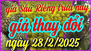 giá sầu riêng trưa nay ngày 28/2/2025