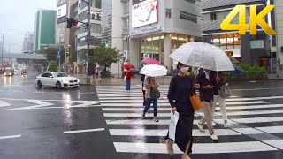 【4K】Walking in Heavy Rain in Tokyo - Gaiemmae and Akasaka 雨の日の東京。外苑前（明治神宮球場）から赤坂まで散歩（東京散歩）