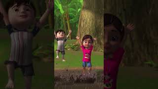 বর্ষা কালে | Part 1 | Kids Animation Song Bangla | Rain Song | Khuku Moni | Borsha kale #shorts