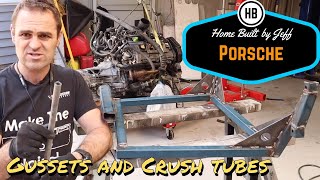 Gussets and crush tubes - Porsche 986 Boxster V8 engine swap track car build 5