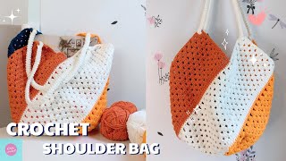 crochet bag| Móc chiếc túi đeo vai hoạ tiết đơn giản| ChâuCrochet#144