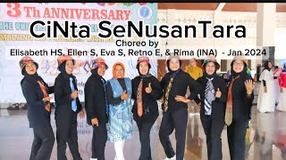 Cinta Senusantara ll Line Dance ll Choreo by Elizabeth HS, Ellen S, Eva S, Retno R & Rima Y (INA)