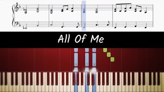 How to play piano part of All Of Me by John Legend