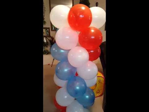 Balloon columns with 3 colors Balloon columns with 3 colors