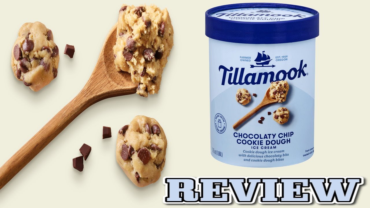 Tillamook Chocolate Chip Cookie Dough Ice Cream Review - YouTube